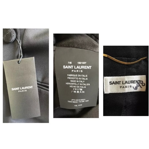 🖤 SAINT LAURENT YSL Wool Rope Button Jacket 46/14 - Picture 11 of 12